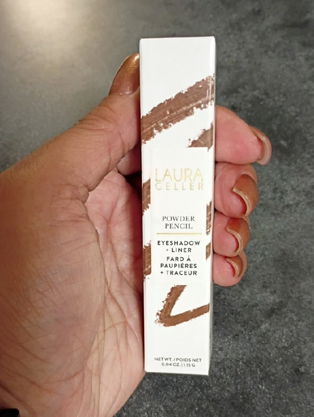 Laura Geller Powder Pencil Eyeshadow + Liner in Chocolate